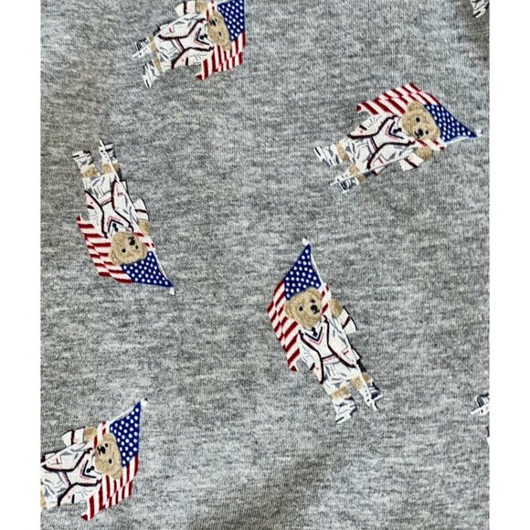 Polo Bear Ralph Lauren Men’s Team USA Flag Jogger Sleep Lounge Pants Gray Medium - Picture 4 of 4